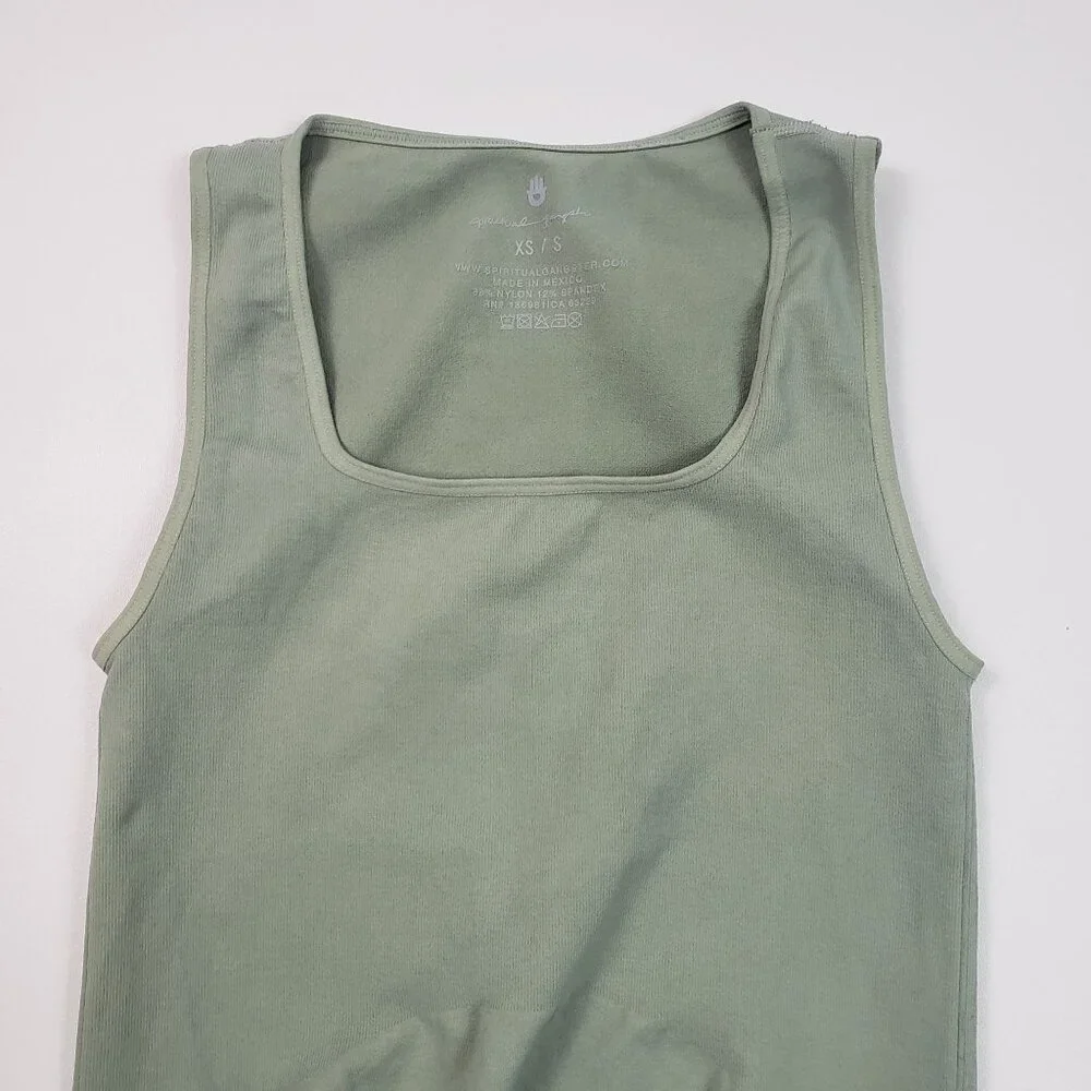 Spiritual Gangster Good Karma Seamless Maternity Unitard Women's XS/S Sage Green - Picture 11 of 14